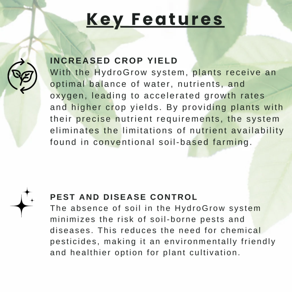 Hydrogrow Hydroponics Singapore System product details