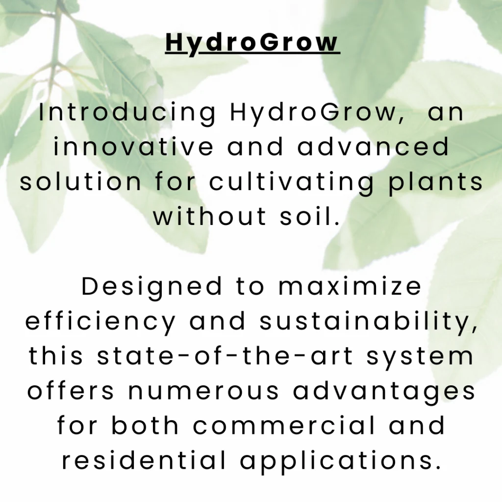 Hydrogrow Hydroponics Singapore System product details